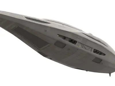 Space yacht 3D model