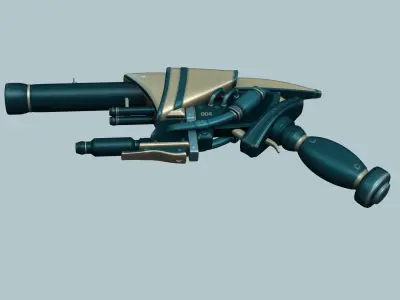 Sci-Fi Gun - Futuristic Weapon - Cartoon Low-poly 3D model