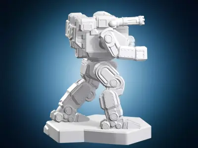 Futuristic Battle Robot 3D print model