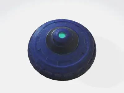 alien UFO Low-poly 3D model