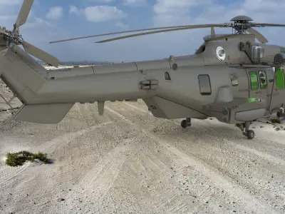 Eurocopter EC 725 High Detail 3ds max Vray 3D model