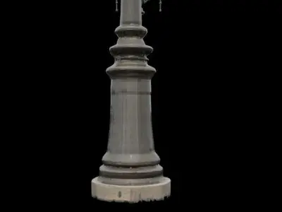 MEDIEVAL LIGHT POST Low-poly 3D model