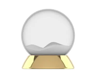 Glass ball with snow - Christmas evee Free 3D model