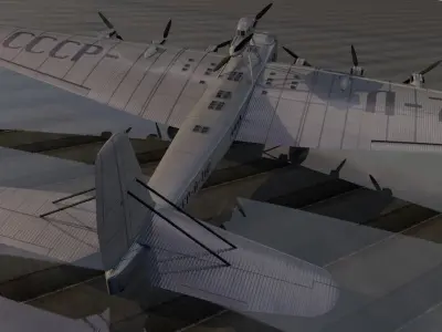 Tupolev ANT-20 Maxim Gorky 3D model