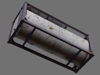 Tank Container 1B Low-poly 3D model