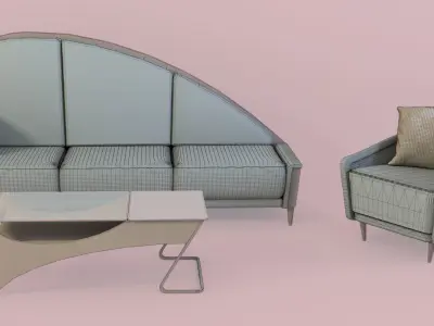 Colorful avant-garde furniture Free 3D model