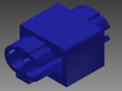 18-14 inline splice blue solderless terminal Free 3D model