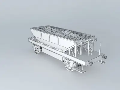 Eco Rail Track Hopper Dummy Old Steam Days Free 3D model