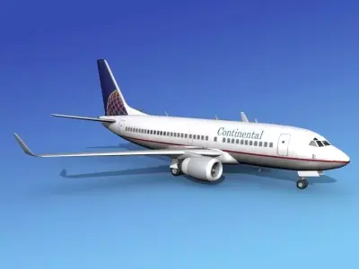 Boeing 737-700ER Continental 3D model
