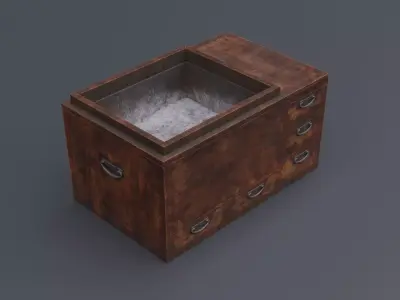 Japanese Brazier Low-poly 3D model