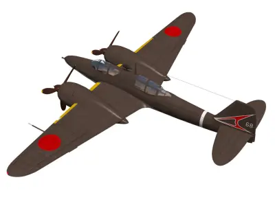 Kawasaki Ki102 otsu 3D model