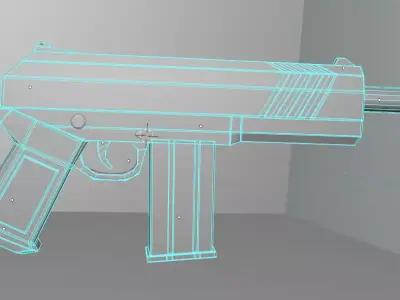 Low Poly SciFi Blaster Low-poly 3D model