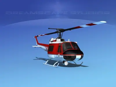 Bell 204 Los Angeles FD 3D model
