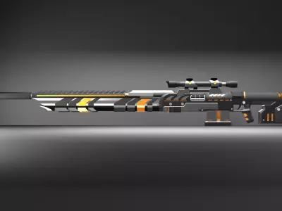 Sniper Rifle - SHARK -GAME READY Free low-poly 3D model