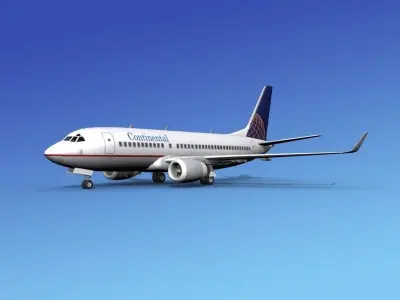 Boeing 737-700ER Continental 3D model
