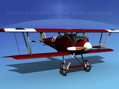Pfalz DIII Fighter 3D model