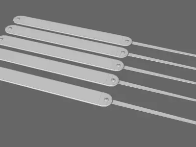 Lockpick Set Game Low-poly 3D model