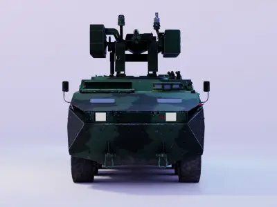 Pandur II 8x8 - Blender Asset Low-poly 3D model