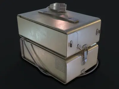 Military Ham Radio Low-poly 3D model