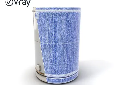 Industrial Cylinder with Rivets model pack Low-poly 3D model