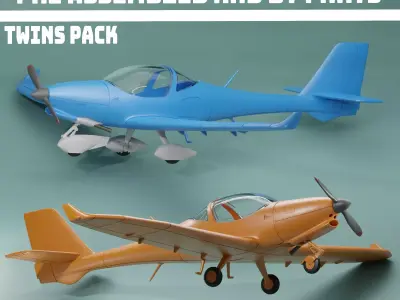Aquila A-211 Twins Pack V3 3D print model