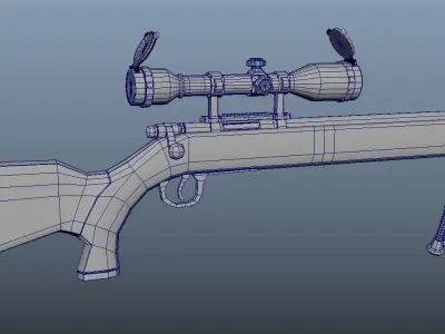 M24 Sniper Rifle Free low-poly 3D model