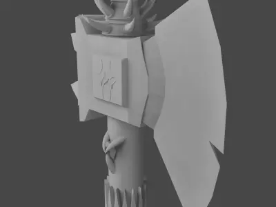 Axe ogres game asset 3d model Low-poly 3D model