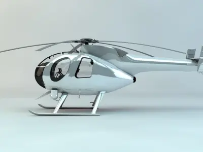MD-500 Model 369D NOTAR Helicopter 3D model