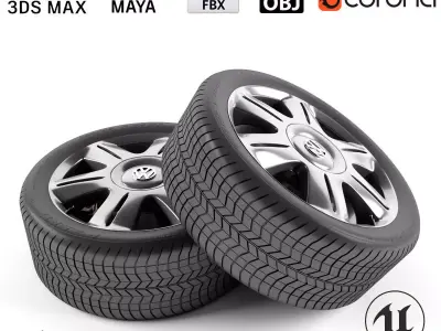 Volkswagen Passat Wheel 3D model