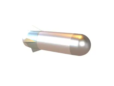 Cartoon Missile v1 004 Low-poly 3D model
