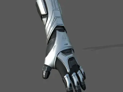 Gloves Scifi combat military fantasy  Low-poly 3D model