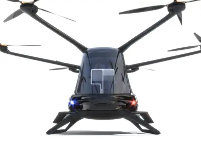 Police Drone with Interior 3D model