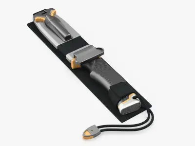 Tourist Knife Set 3D model