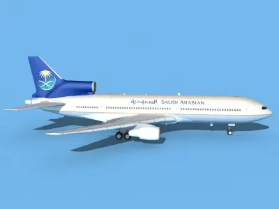 Lockheed L-1011 Saudi Arabian 3D model
