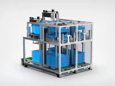 Automatic Motor Rotor Feeding Machine 3D model