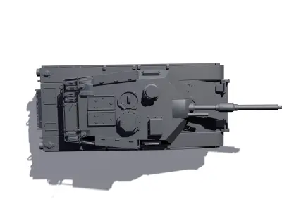 ABRAMS M1 tank Low-poly 3D model
