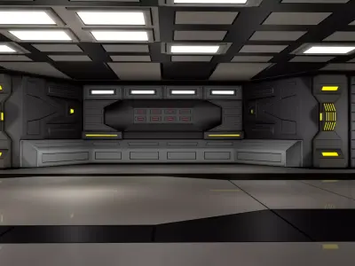 Sci Fi Room 3D model 85