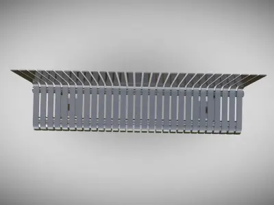 Outdoor Metalic Bench  Low-poly 3D model