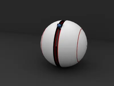 Robot BallR12 Free low-poly 3D model