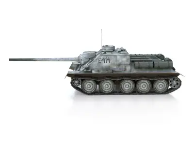 SU-100 - E414 - Soviet Tank Destroyer  3D model