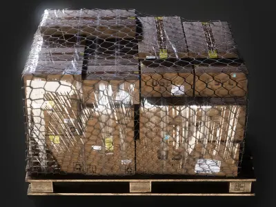 Military Box Cargo Vol 1 Low-poly 3D model