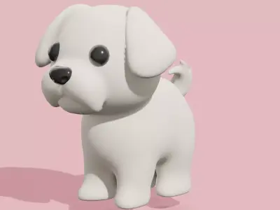 Cute Maltese dog   3D model