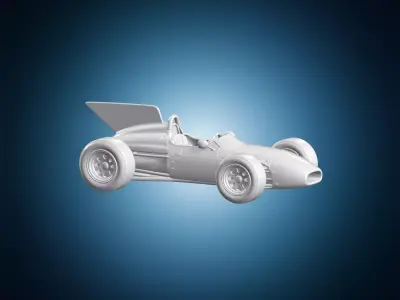 Retro Grand Prix Car 3D Print Model 3D print model