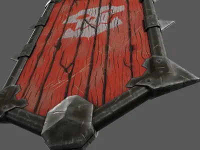 Orcs shield Low-poly 3D model