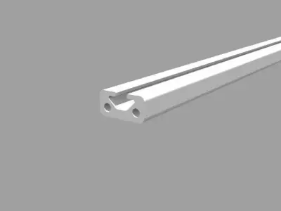 Bosch 20x10 mm groove 5 hires aluminum profil 3D model