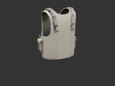 Bulletproof Military Vest Low-poly 3D model