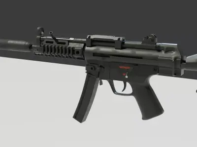 MP5 Hard surface High Poly 3D model