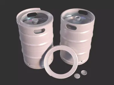 Beer Keg 3d Model -- High Poly 3D model Free 3D model