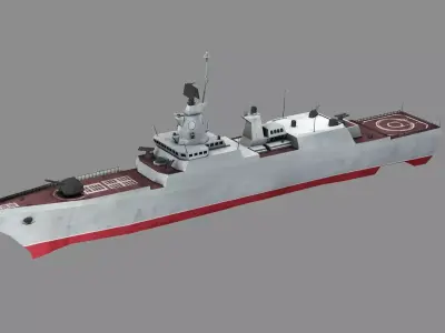 USA Alvaro De Bazan Class B Low-Poly 3D Model Low-poly 3D model