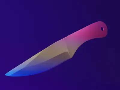 Throwing knives 3D model